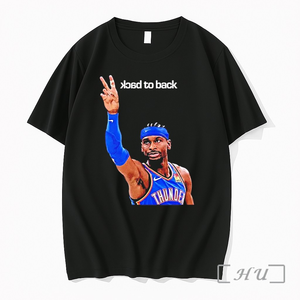 Shai Gilgeous Alexander Back To Back Two Finger Salute Tshirts Sweater Hoodie