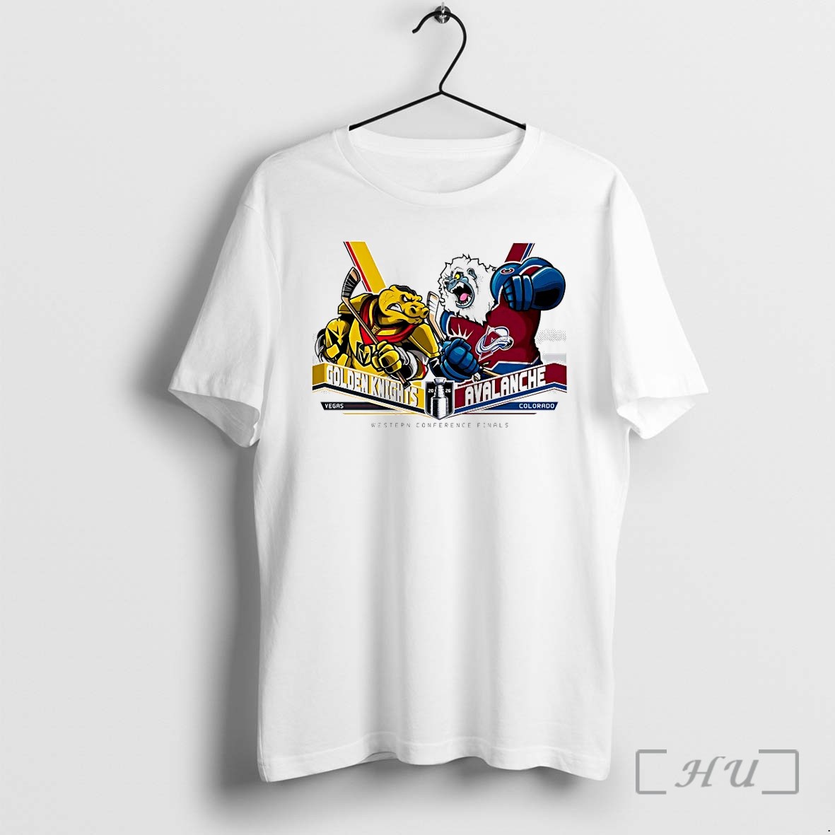 Vegas Golden Knights Vs Colorado Avalanche Western Conference Finals Nhl Mascot Tshirts Sweater Hoodie