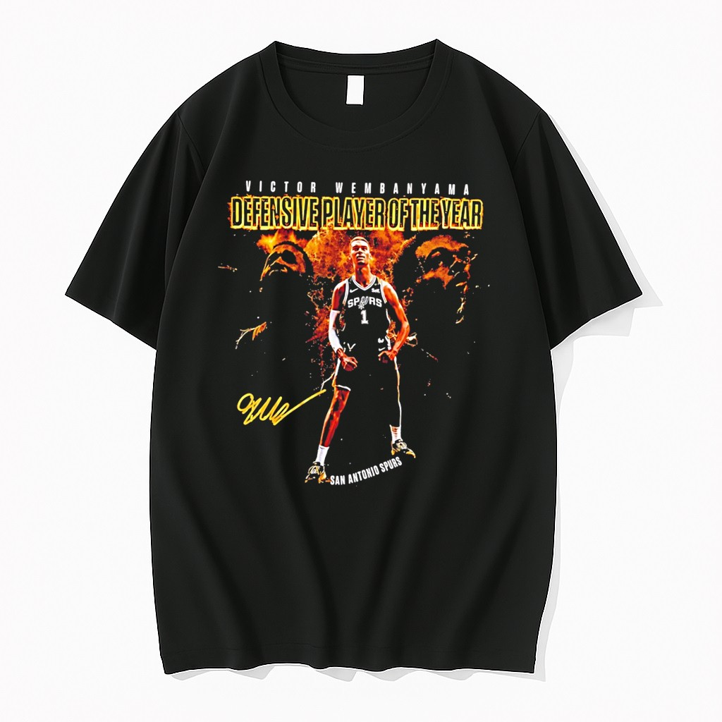 Victor Wembanyama Nba Defensive Player Of The Year Signature Tee Tshirts Sweater Hoodie