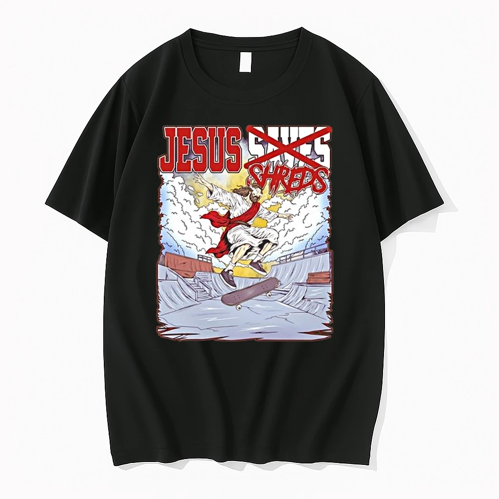 Jesus Shreds Skateboarding Meme Graphic 0 Tshirts Sweater Hoodie