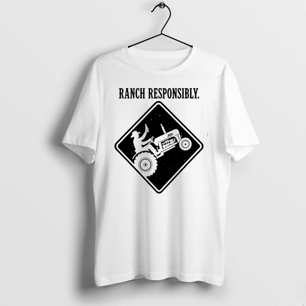 Man Is Driving A Farm Tractor While Drinking Alcohol Ranch Responsibly 0 Tshirts Sweater Hoodie