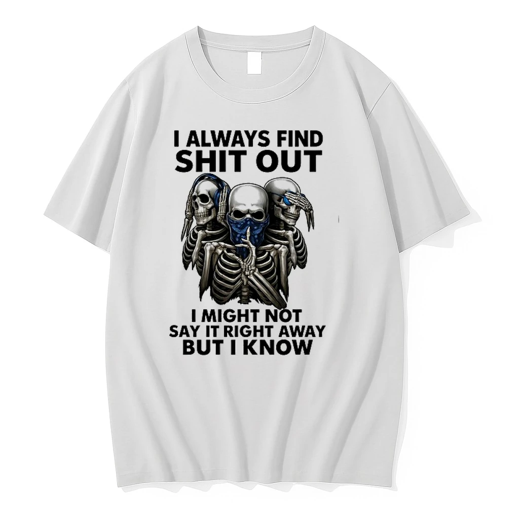 Skull I Always Find Shit Out I Might Not Say It Right Away But I Know 0 Tshirts Sweater Hoodie