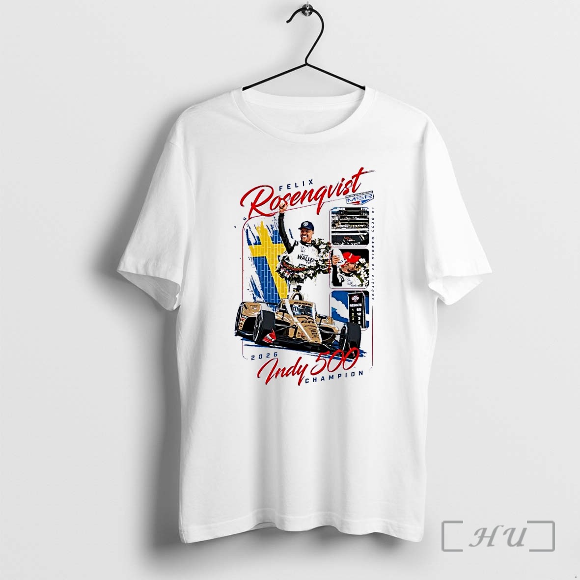 Officials 2026 Indy 500 Champion Felix Rosenqvist Msr Meyer Shank Racing White Premium T Shirts Sweater Hoodie