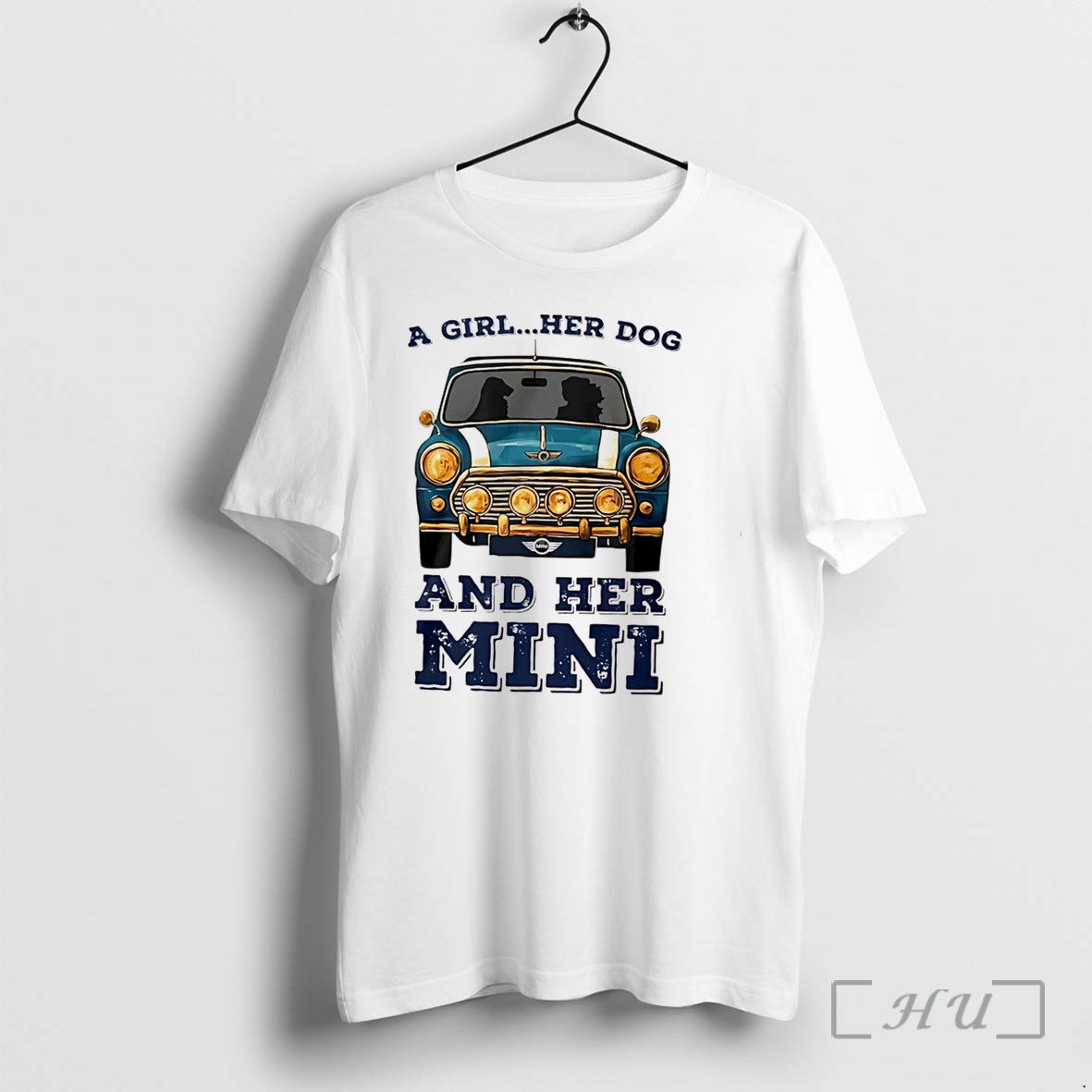 Officials A Girl And Her Dog And Her Mini Car Tee Premium T Shirts Sweater Hoodie