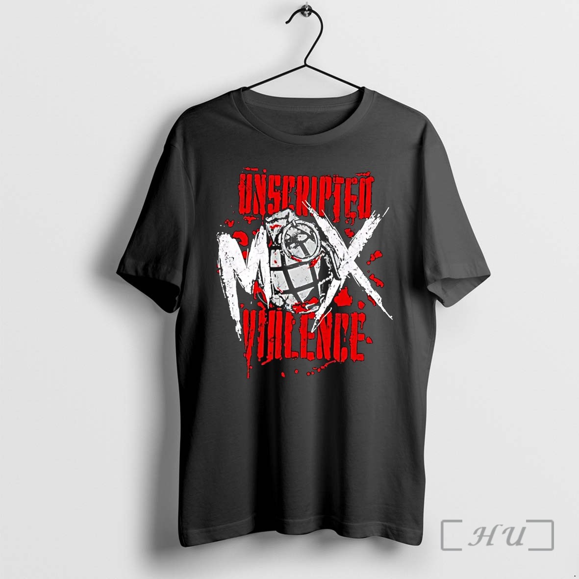 Officials Aew Unscripted Violence Grenade Logo Black Premium T Shirts Sweater Hoodie