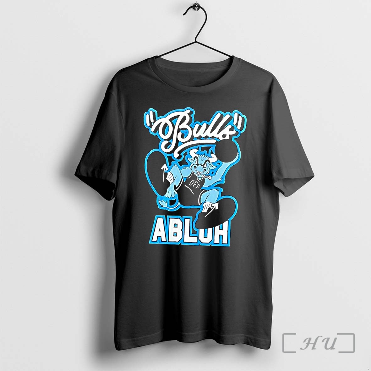 Officials Abluh Bulls Playing Basketball Logo Black Premium T Shirts Sweater Hoodie