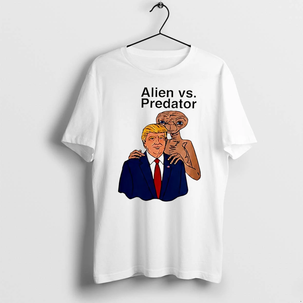 Officials Alien Vs Predator Trump Caricature Tee Premium T Shirt Sweatshirt Hoodie