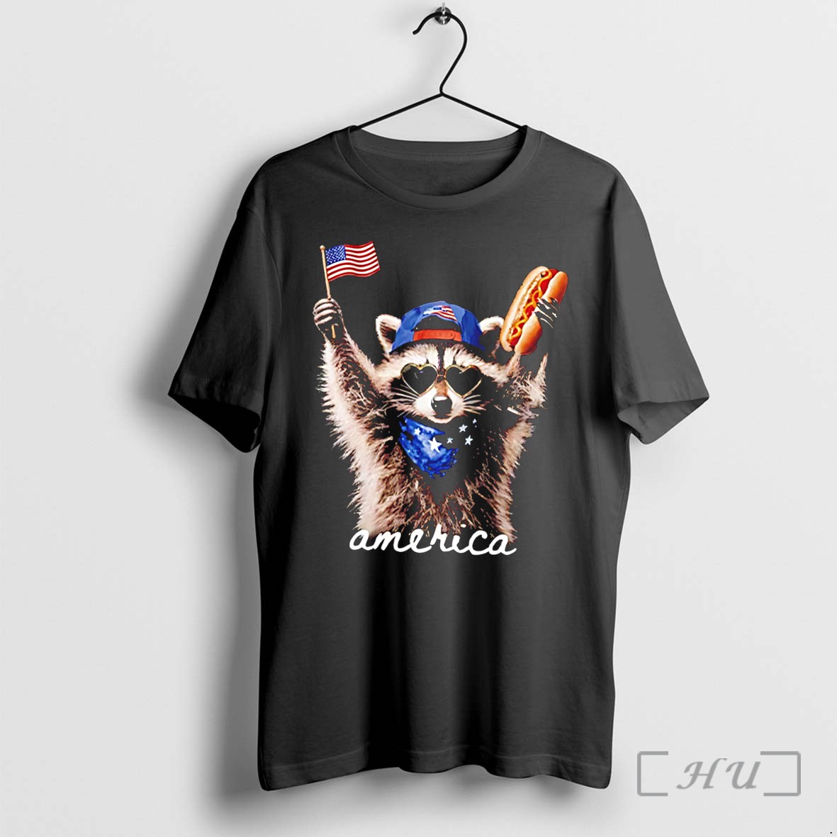 Officials America Raccoon Hot Dog 4th Of July Tee Premium T Shirts Sweater Hoodie