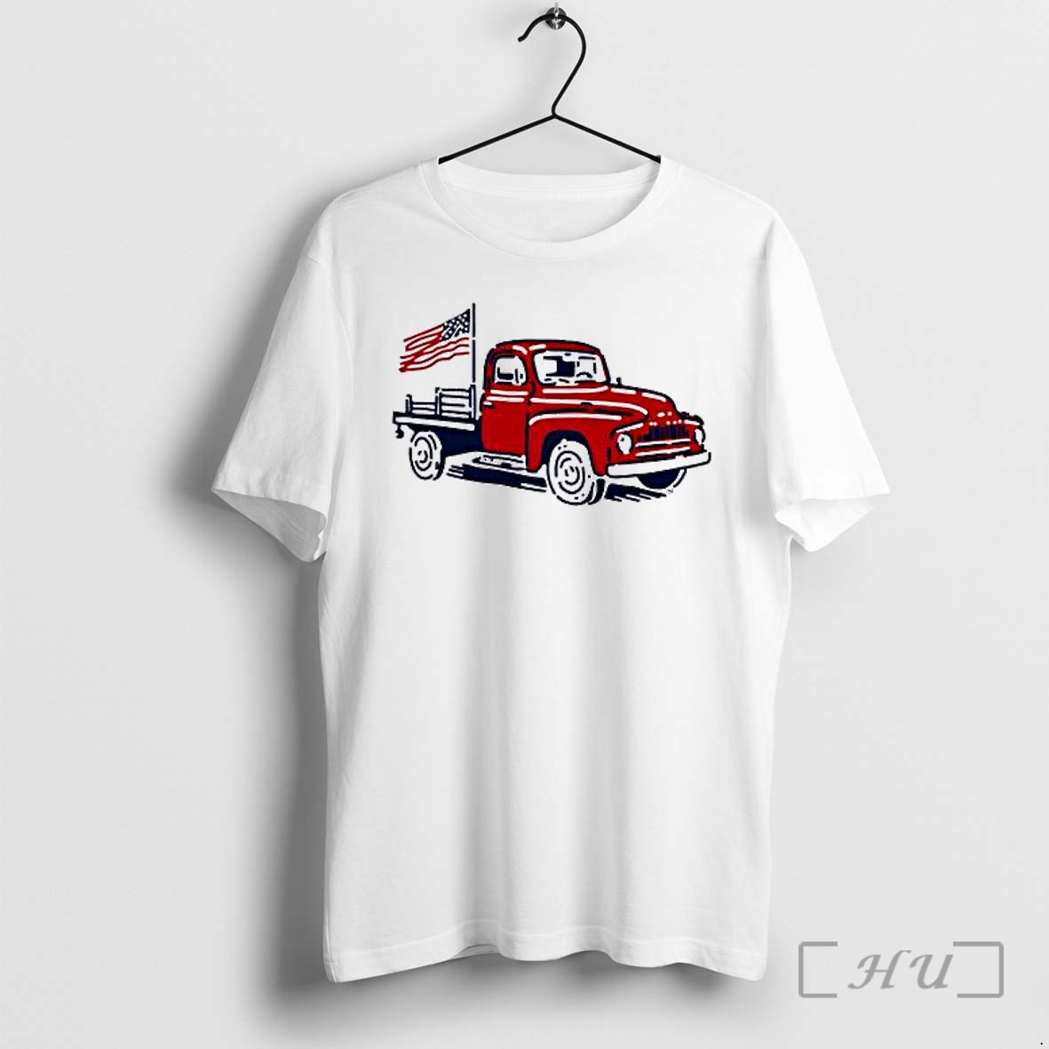 Officials American Flag Red Truck Independence Day Premium T Shirts Sweater Hoodie