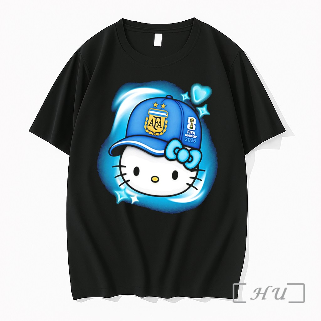 Officials Argentina X Hello Kirty World Cup 2026 Fifa Tee Premium T Shirts Sweater Hoodie