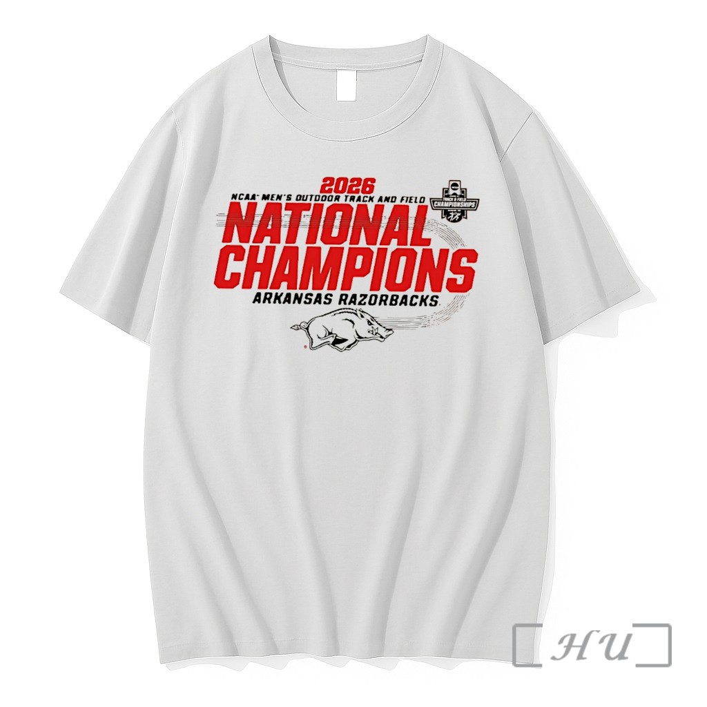 Officials Arkansas Razorbacks Mens Track Field 2026 National Champions Tee Premium T Shirts Sweater Hoodie