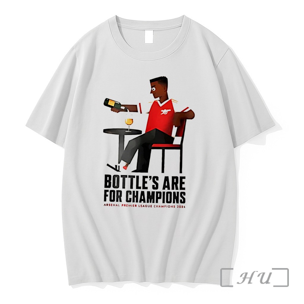 Officials Arsema Bottles Are For Champions Arsenal Premier League Champions 2024 Black Man Tee Premium T Shirts Sweater Hoodie