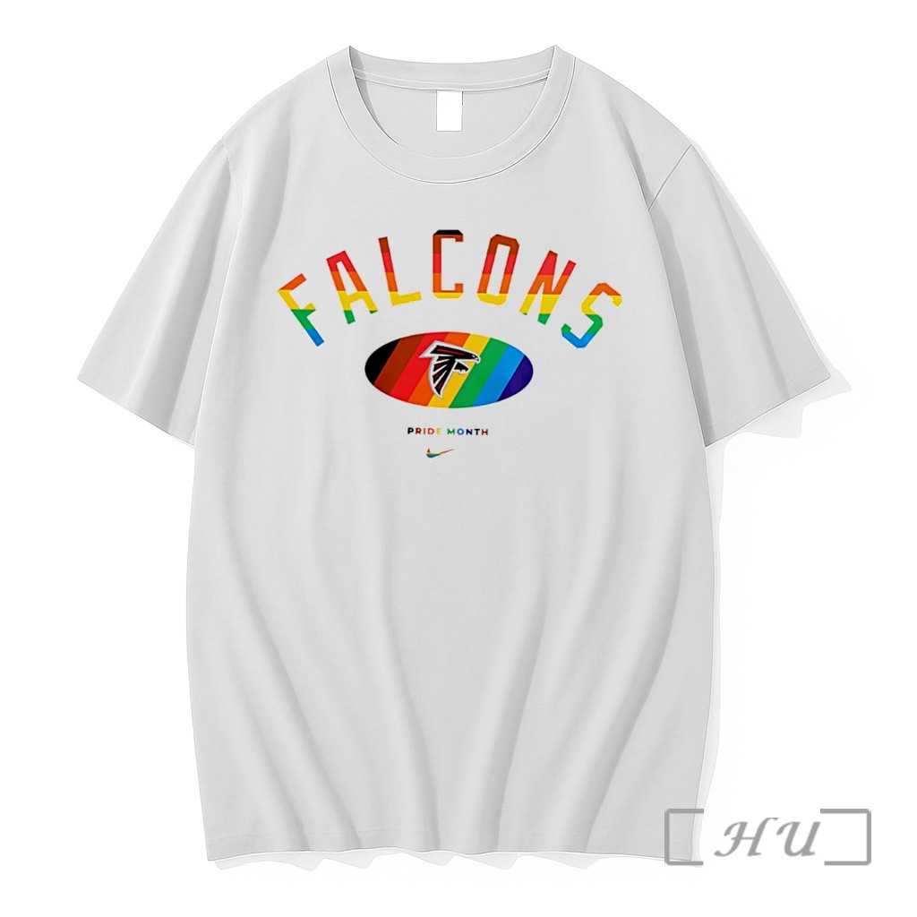 Officials Atlanta Falcons Pride Month Rainbow Logo Tee Premium T Shirts Sweater Hoodie
