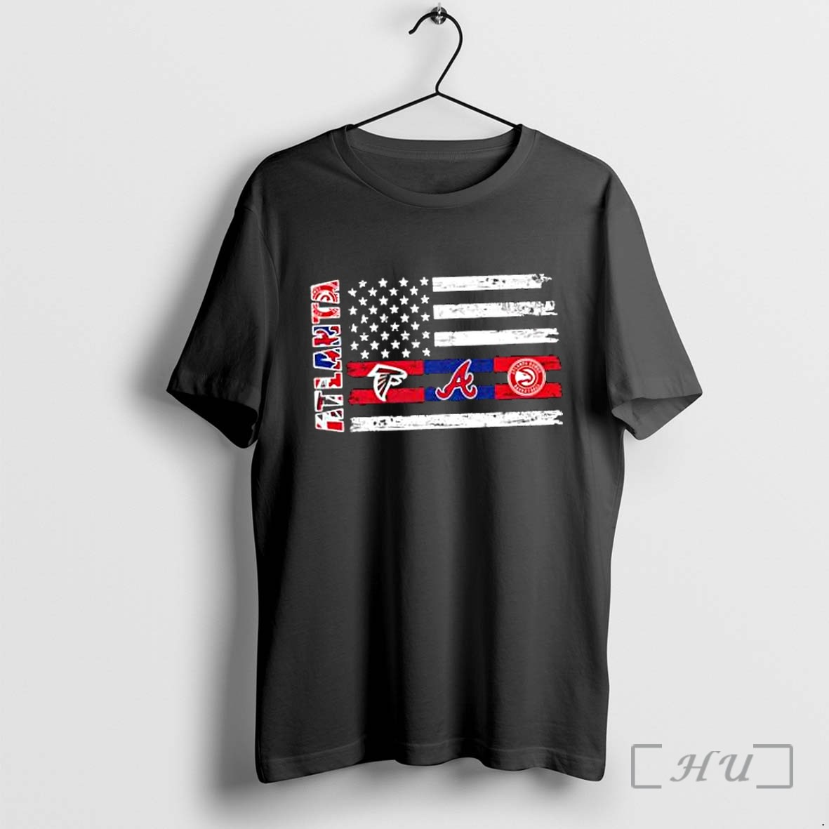 Officials Atlanta Sport Teams Falcons Braves Hawks Flag America Team Usa Independence Day Premium T Shirts Sweater Hoodie