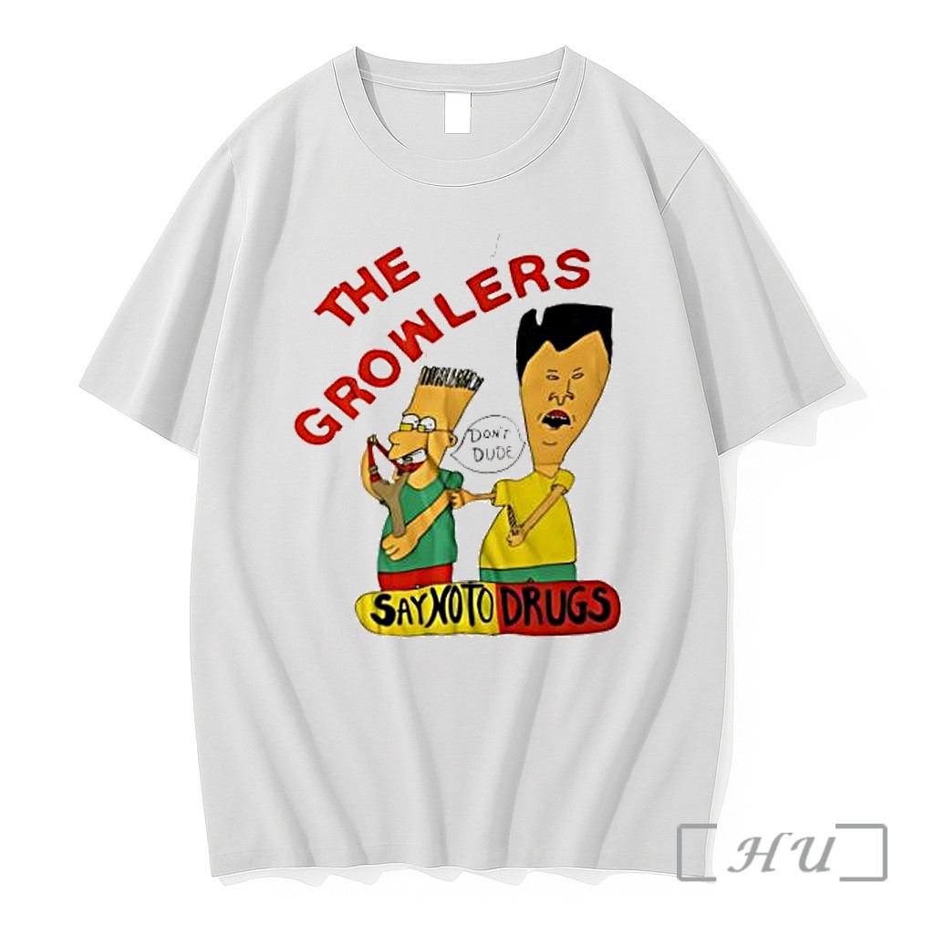 Officials Bart Beavis And Butt Head The Growlers Say No To Drugs Doodle Premium T Shirts Sweater Hoodie