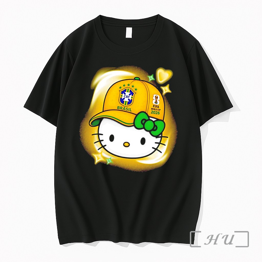 Officials Brazil X Hello Kirty World Cup 2026 Fifa Tee Premium T Shirts Sweater Hoodie