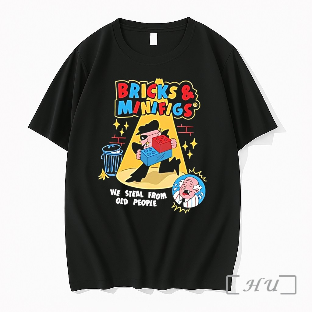 Officials Bricks And Minifigs Thief Stealing Blocks We Steal From Old People Black Premium T Shirts Sweater Hoodie