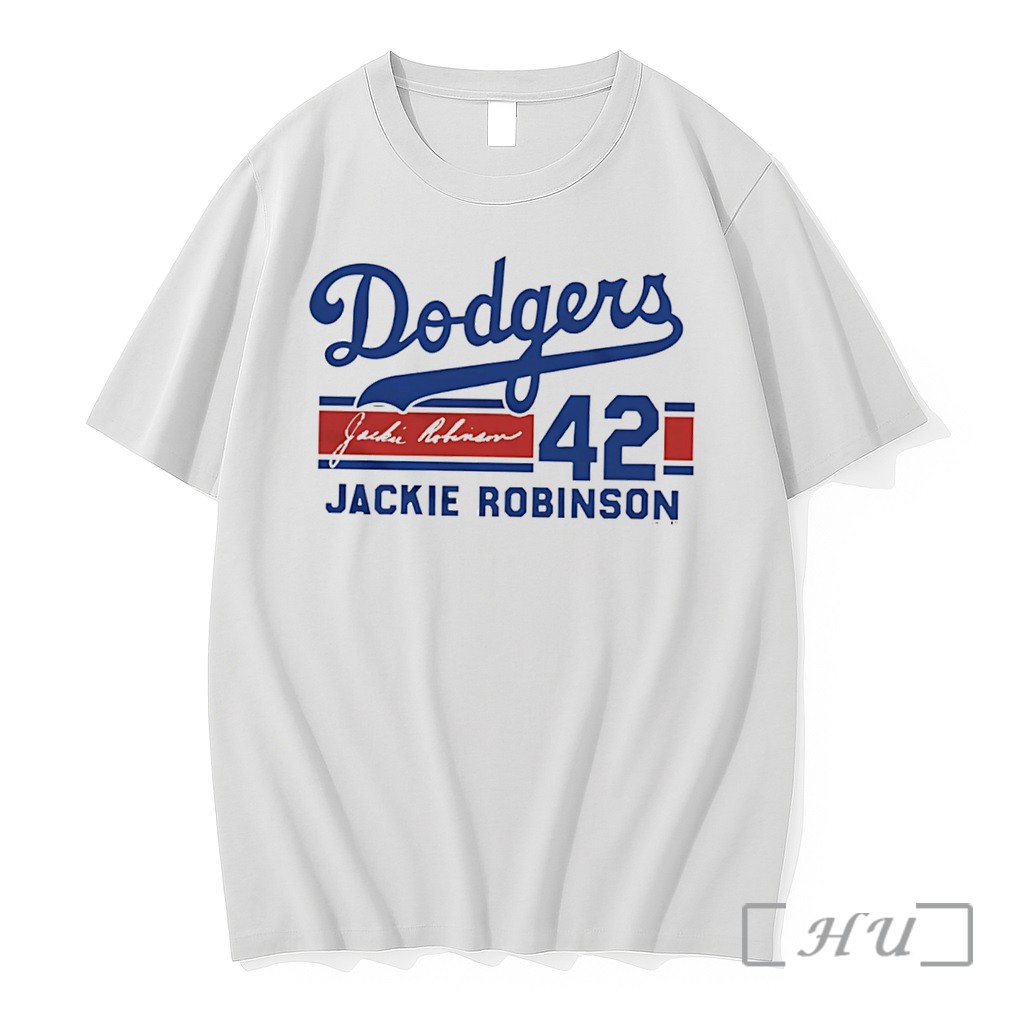 Officials Brooklyn Dodgers Jackie Robinson Signature Name Number Tee Premium T Shirts Sweater Hoodie