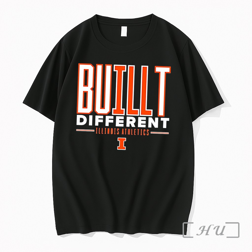 Officials Buillt Illinois Fighting Illini Different Tee Premium T Shirts Sweater Hoodie