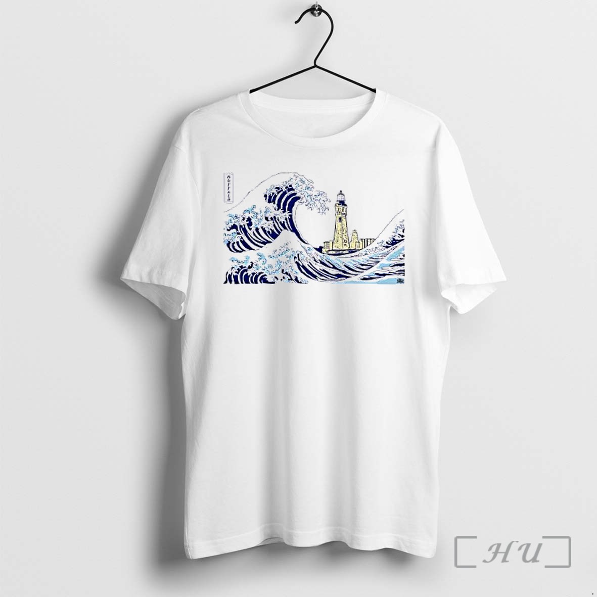 Officials Buffalo Lighthouse The Great Wave Off Kanagawa City Skyline Premium T Shirts Sweater Hoodie