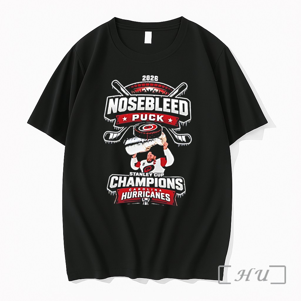Officials Carolina Hurricanes 2026 Nosebleed Puck Stanley Cup Champions Tee Premium T Shirts Sweater Hoodie