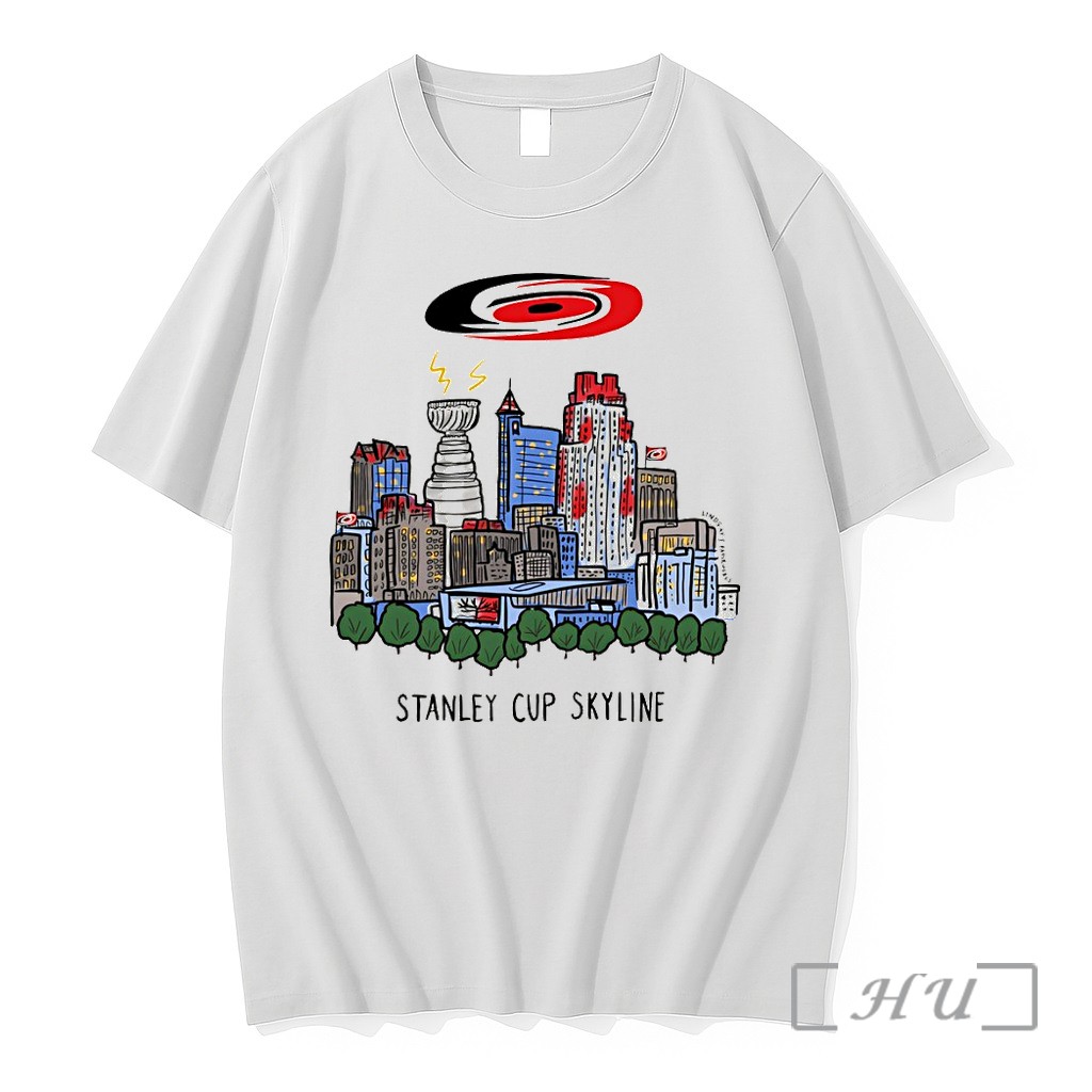 Officials Carolina Hurricanes Hockey Raleigh Cityscape Stanley Cup Skyline 2026 Premium T Shirts Sweater Hoodie