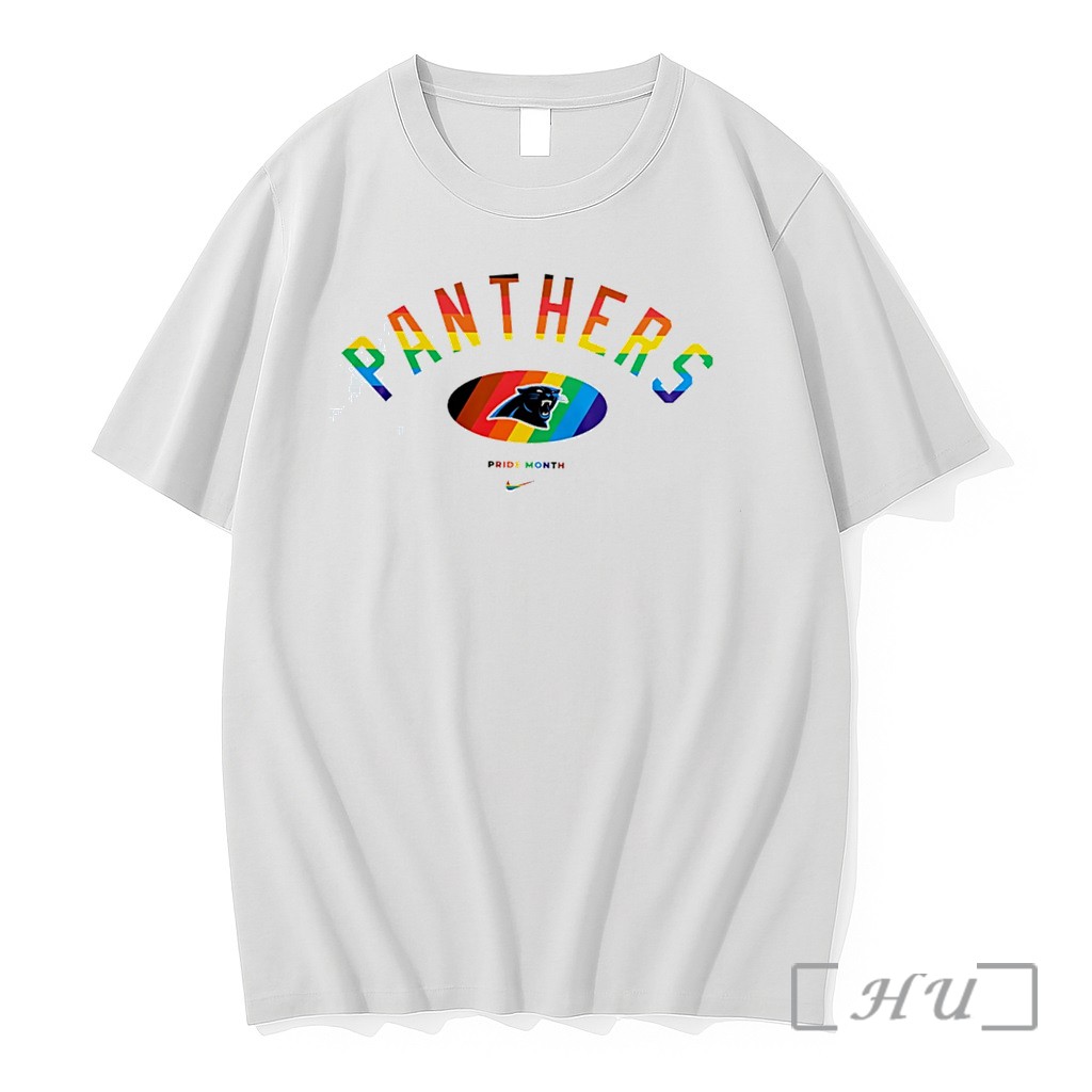 Officials Carolina Panthers Pride Month Rainbow Logo Tee Premium T Shirts Sweater Hoodie