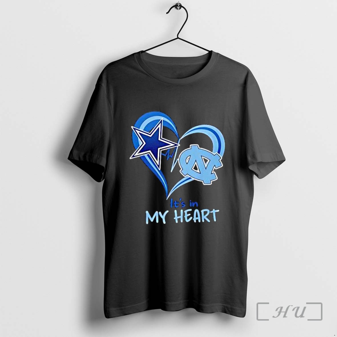 Officials Dallas Cowboys Nfl And North Carolina Tar Heels Ncaa Its In My Heart Premium T Shirts Sweater Hoodie