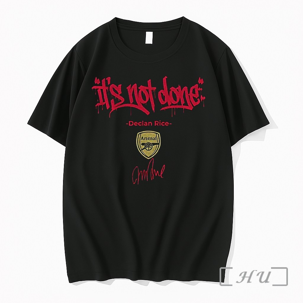 Officials Declan Rice Its Not Done Arsenal Fc Champions 25 26 Signature Premium T Shirts Sweater Hoodie