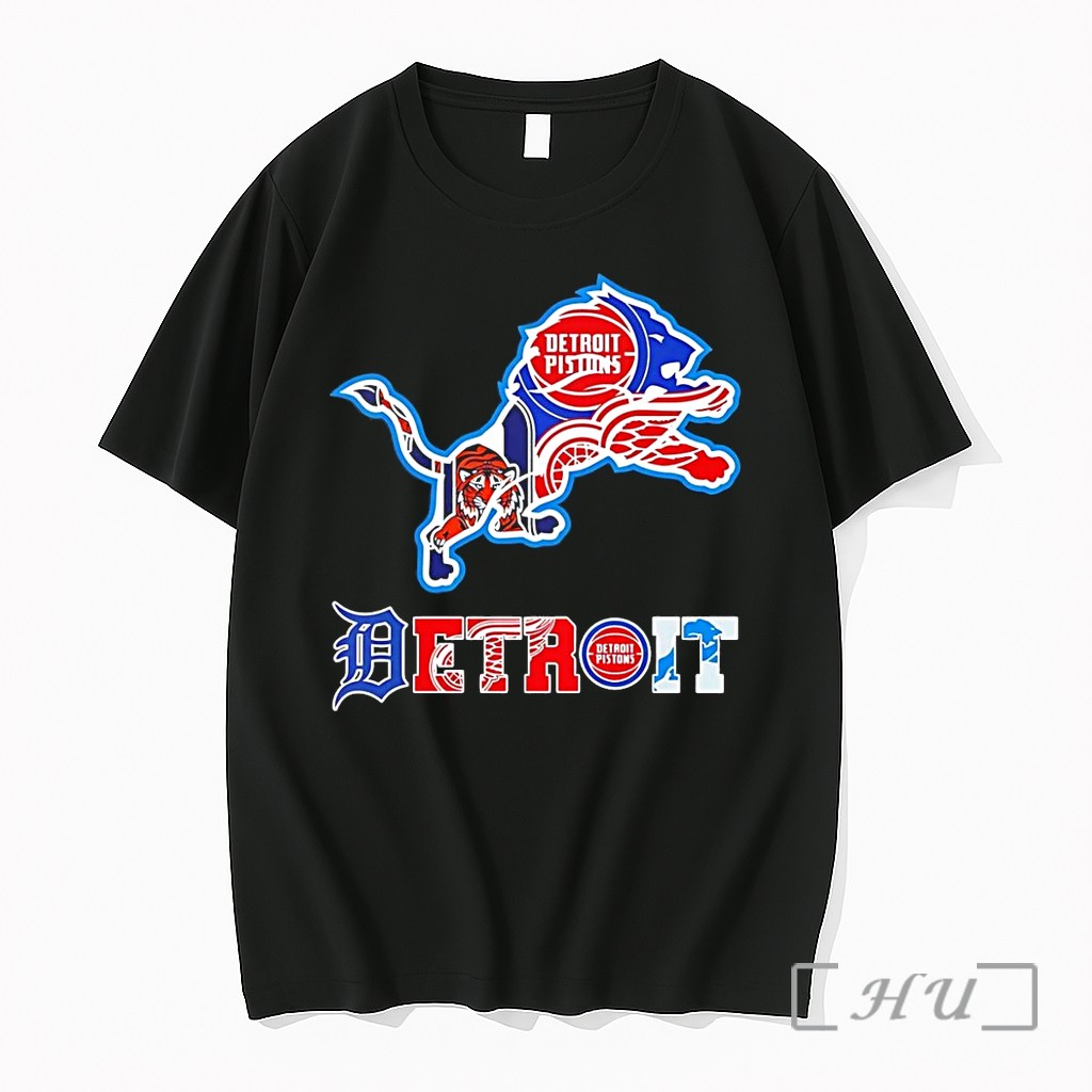 Officials Detroit Sports Mashup Featuring Pistons Lions Tigers And Red Wings Premium T Shirts Sweater Hoodie