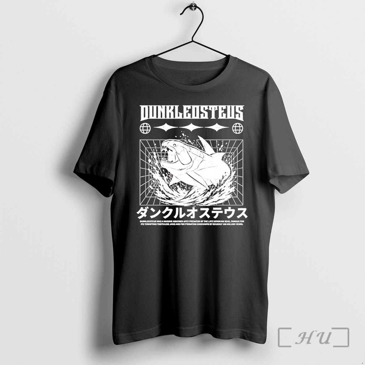 Officials Dunkleosteus Ancient Predator Late Devonian Seas Japanese Text Science Premium T Shirts Sweater Hoodie