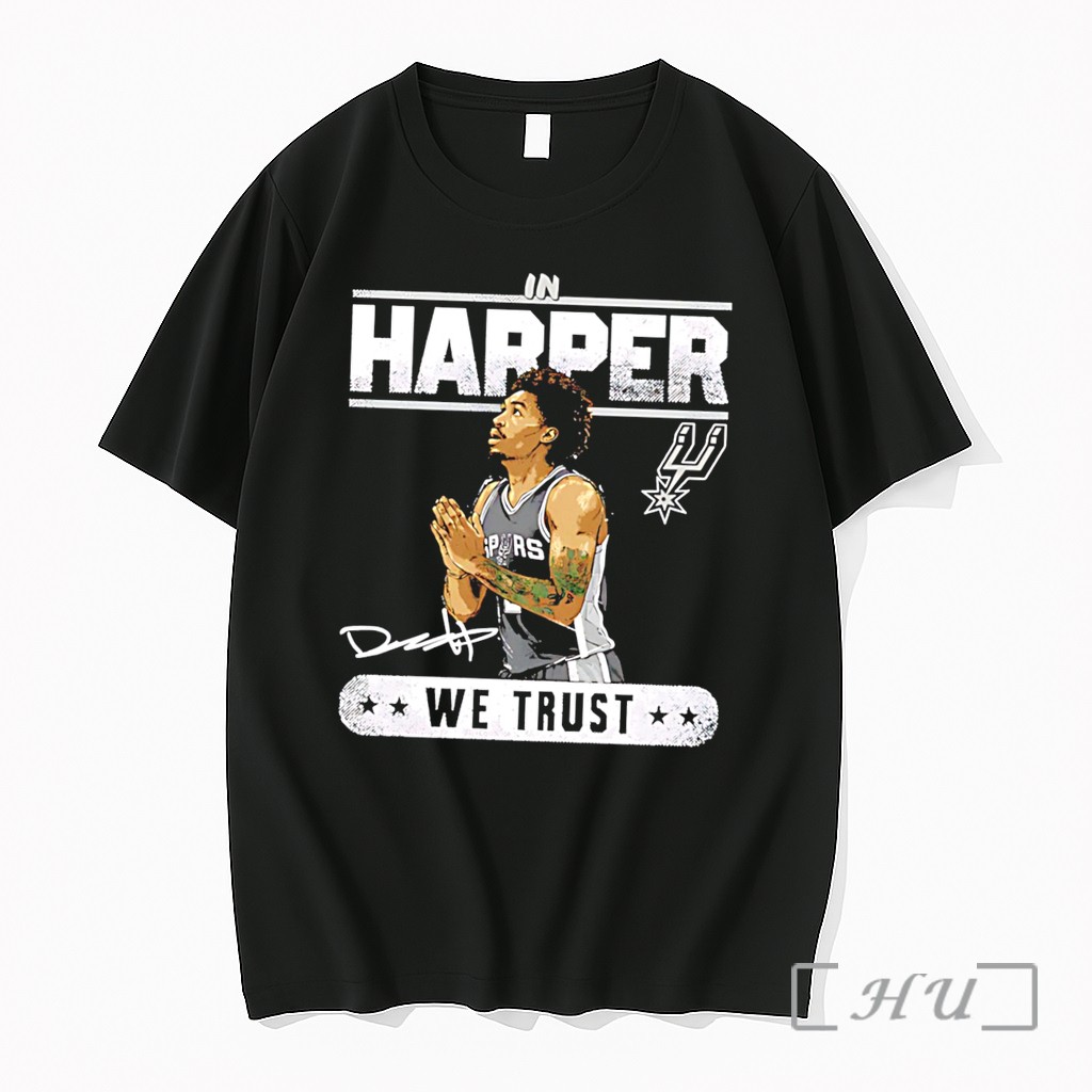 Officials Dylan Harper San Antonio Spurs In Harper We Trust Signature Tee Premium T Shirts Sweater Hoodie
