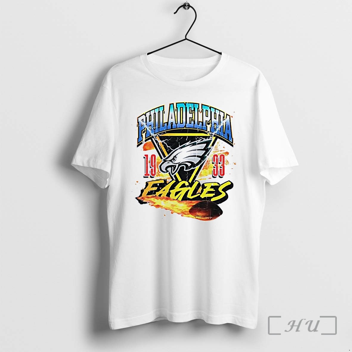 Officials Eagles Apparel Philadelphia 1933 Football Flaming Swoosh White Premium T Shirts Sweater Hoodie