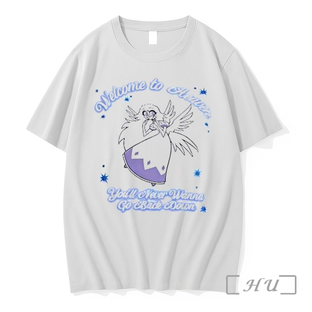 Officials Emily Hazbin Hotel Welcome To Heaven Youll Never Wanna Go Back Down Premium T Shirts Sweater Hoodie
