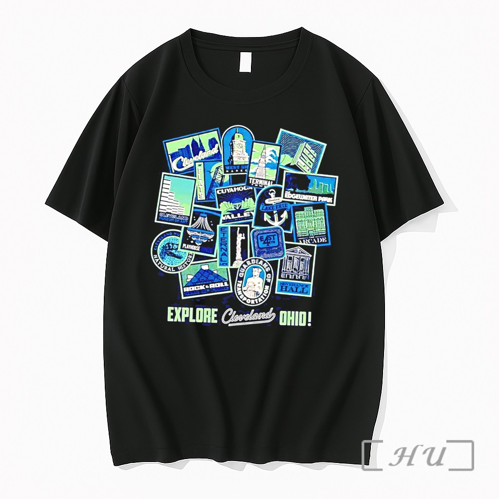 Officials Explore Cleveland Landmarks Graphic Tee Premium T Shirts Sweater Hoodie