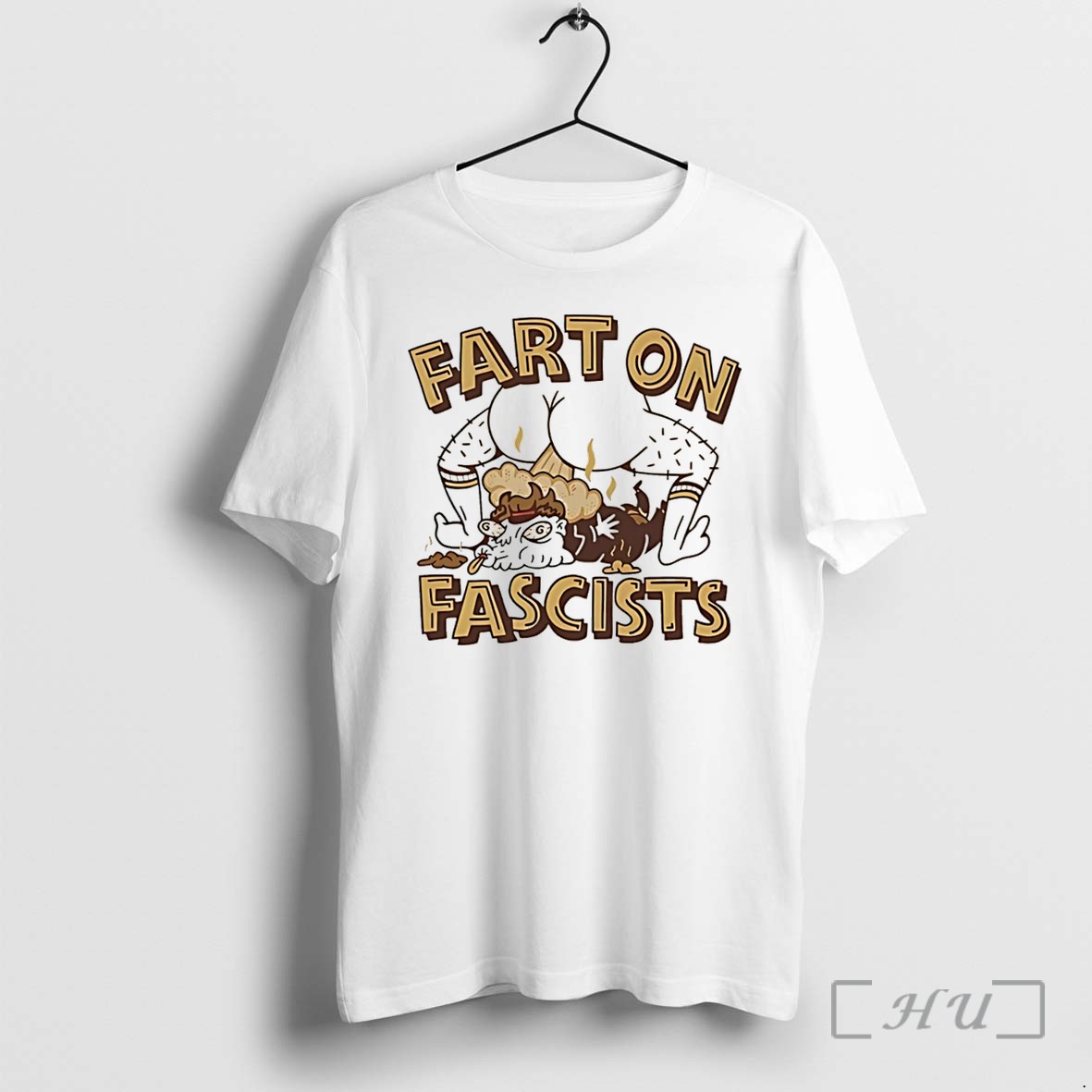 Officials Fart On Fascists Funny Illustration Tee Premium T Shirts Sweater Hoodie