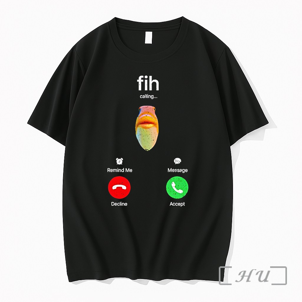 Officials Fish Calling Screen Fih Meme Funny Animal Phone Incoming Mobile Interface Premium T Shirts Sweater Hoodie