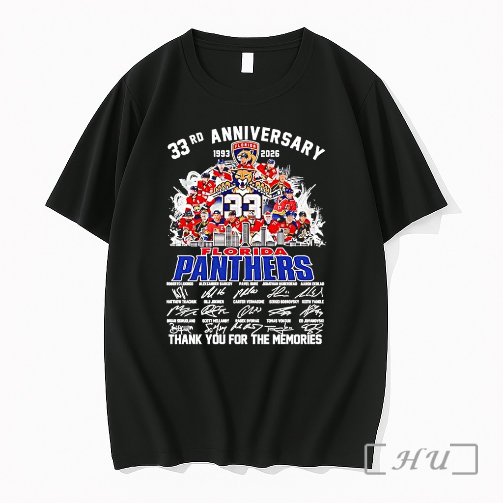 Officials Florida Panthers Nhl 33rd Anniversary 1993 2026 Thank You For The Memories Players Team Premium T Shirts Sweater Hoodie