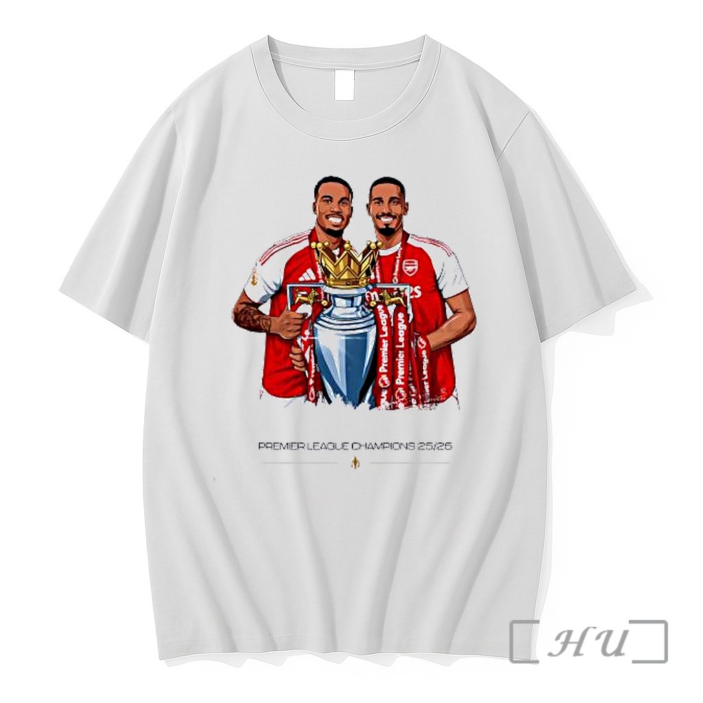 Officials Gabriel Jesus Gabriel Martinelli Arsenal Fc Premier League Champions 2025 2026 Premium T Shirts Sweater Hoodie