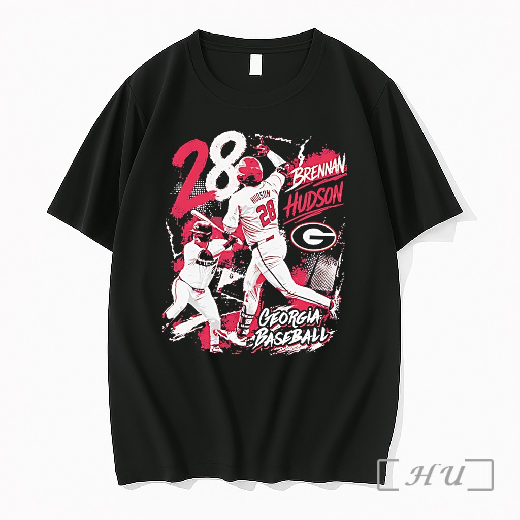 Officials Georgia Bulldogs Brenna Hudson Number 28 Player Collage Tee Premium T Shirts Sweater Hoodie