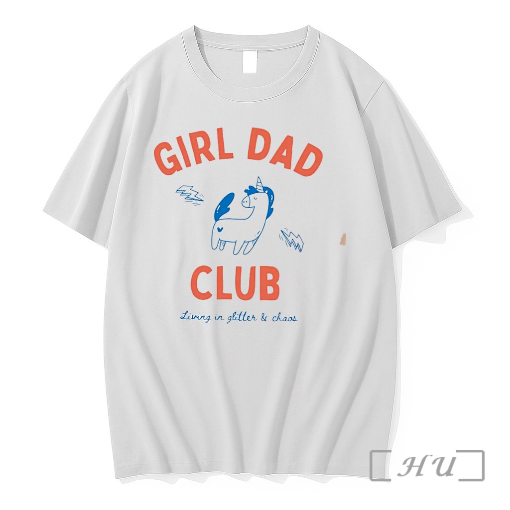 Officials Girl Dad Club Living In Glitter And Chaos Tee Premium T Shirts Sweater Hoodie