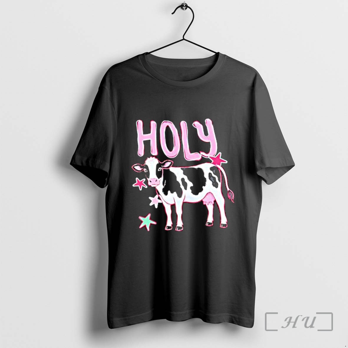 Officials Holy Cow Pink Stars Farm Animal Lovers Premium T Shirts Sweater Hoodie