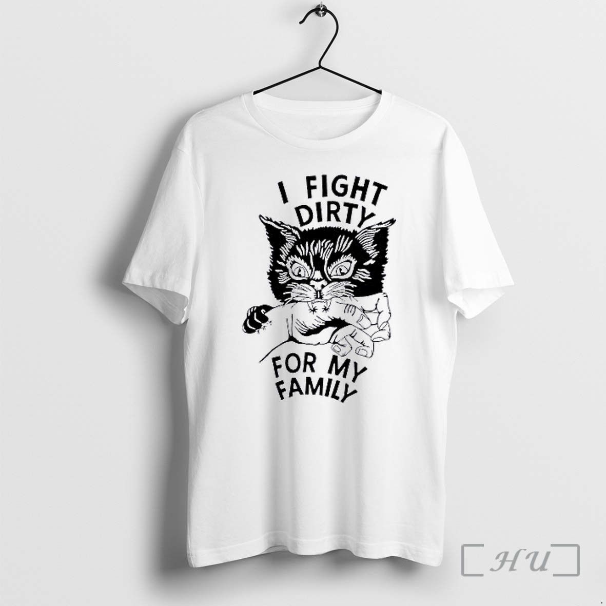 Officials I Fight Dirty For My Family Cat Biting Hand Premium T Shirts Sweater Hoodie