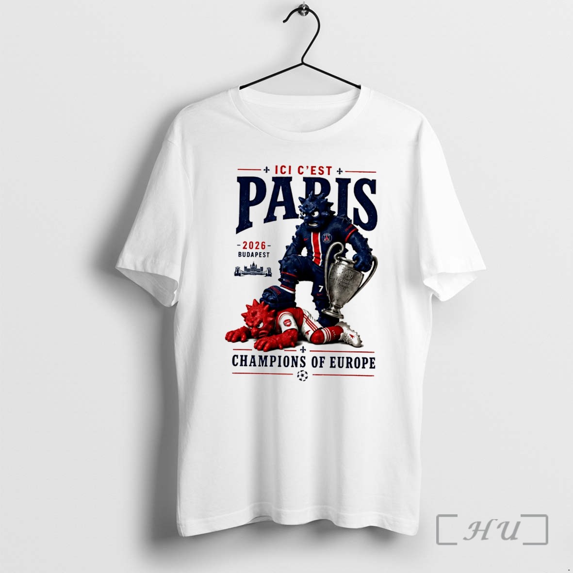 Officials Ici Cest Paris 2026 Champions Of Europe Mascot Tee Premium T Shirts Sweater Hoodie