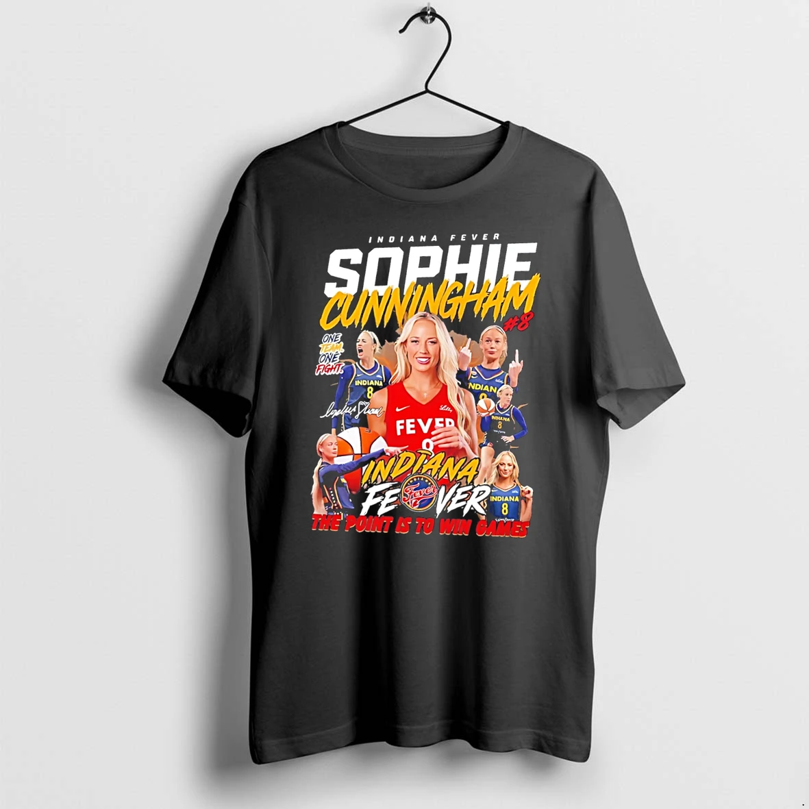 Officials Indiana Fever Sophie Cunningham One Team One Fight The Point Is To Win Games Tee Premium T Shirt Sweatshirt Hoodie