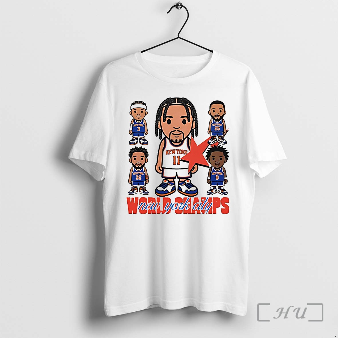 Officials Jalen Brunson Josh Hart Og Anunoby Mitchell Robinson World Champs New York Knicks City Premium T Shirts Sweater Hoodie