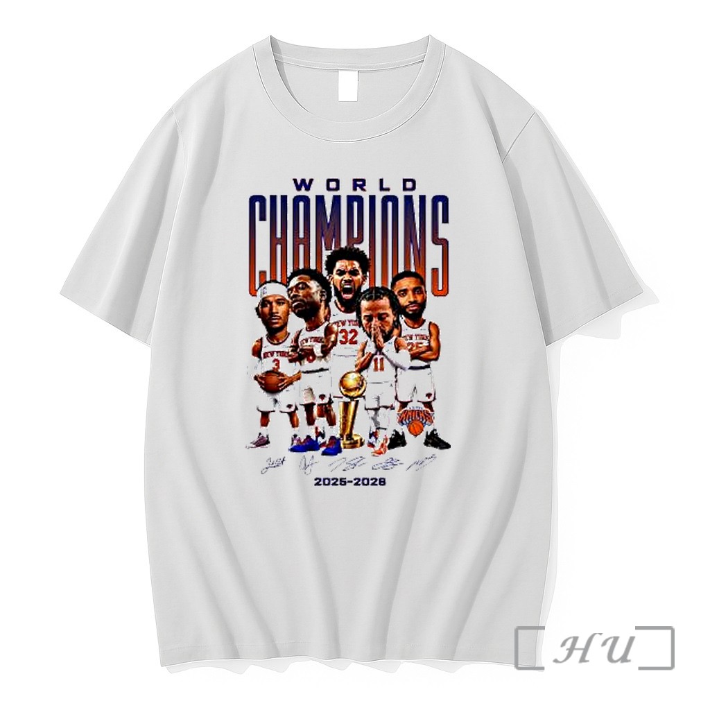 Officials Jalen Brunson Karl Anthony Towns New York Knicks 2025 2026 World Champions Nba Premium T Shirts Sweater Hoodie