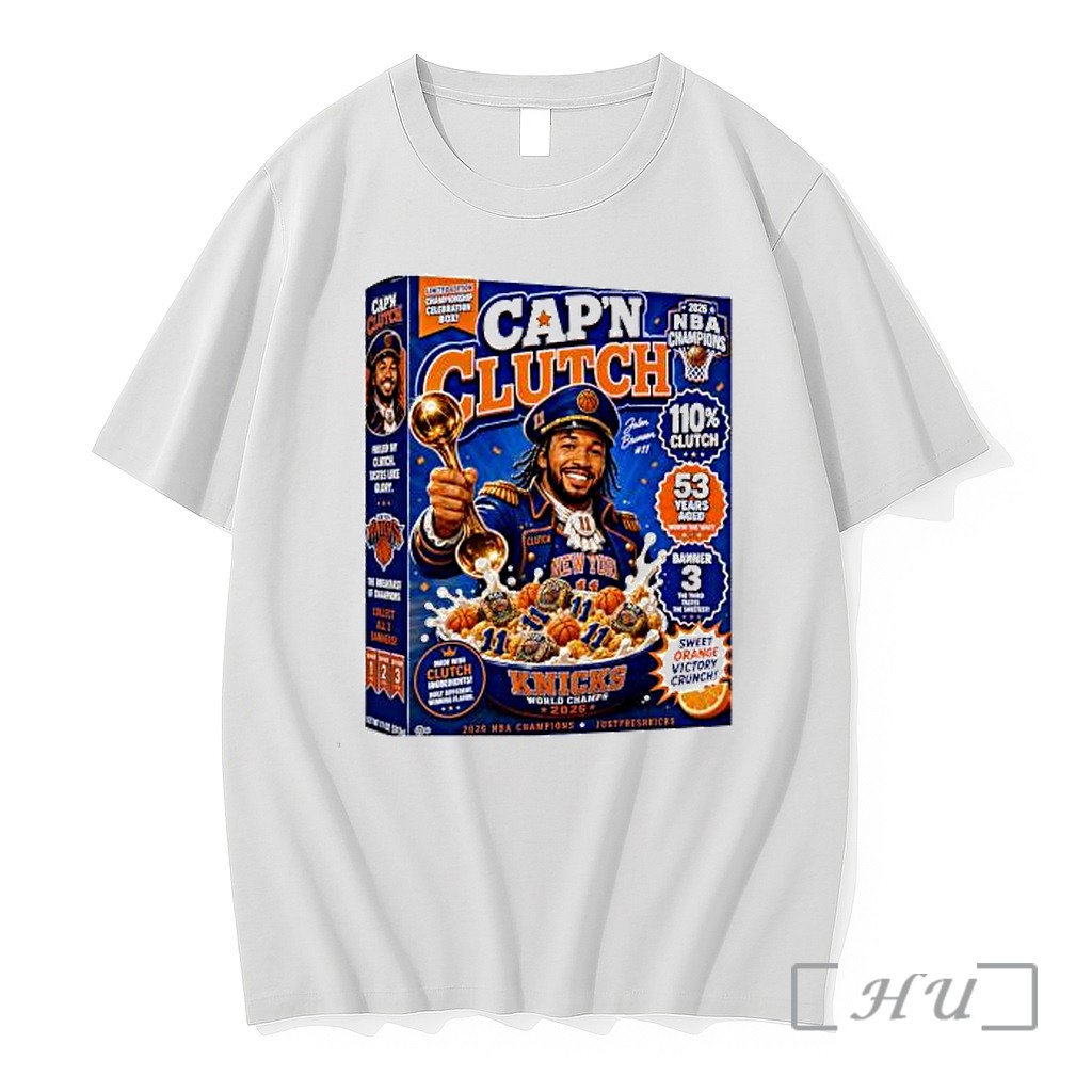 Officials Jalen Brunson New York Knicks 2026 Nba Champions Capn Clutch Premium T Shirts Sweater Hoodie
