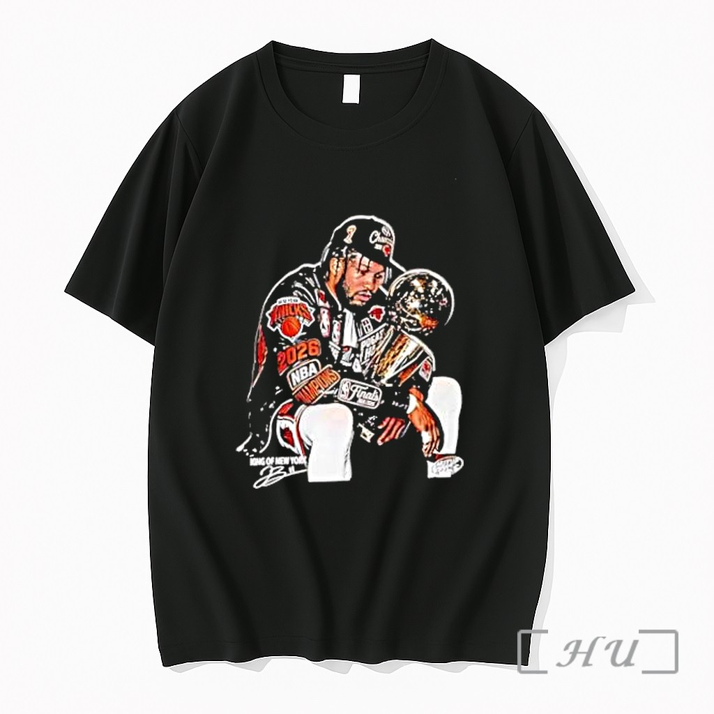 Officials Jalen Brunson New York Knicks 2026 Nba Champions King Of New York Signature Premium T Shirts Sweater Hoodie