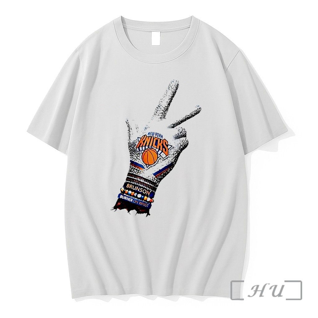 Officials Jalen Brunson New York Knicks Nba New York Knicks Brunson Burner On Wrist Premium T Shirts Sweater Hoodie